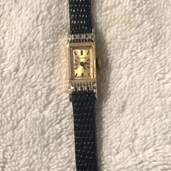 10k yellow gold & diamond RIVERA Ladies’ Wristwatch - Picture 2 of 4